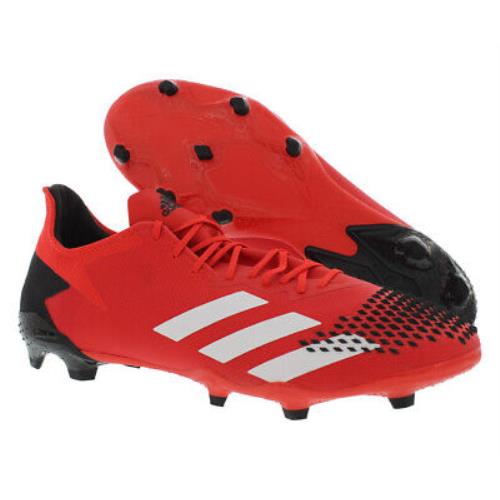 Adidas Predator 20.2 FG Mens Shoes Size 9.5 Color: Active Red/cloud White/core