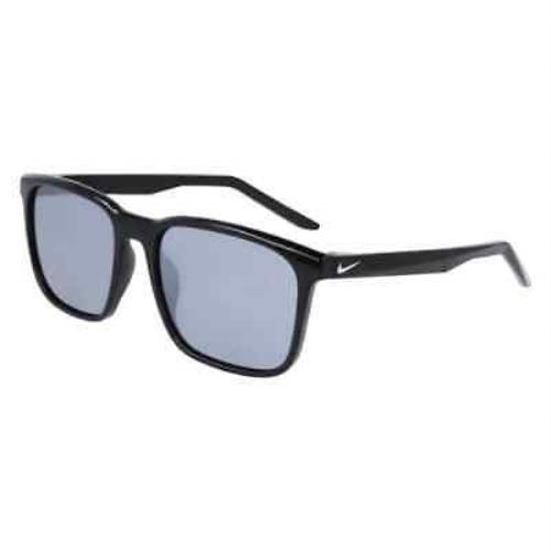 Nike RAVE-P-FD1849-011-5718 Black Sunglasses - Frame: BLACK, Lens: POLAR SILVER FLASH