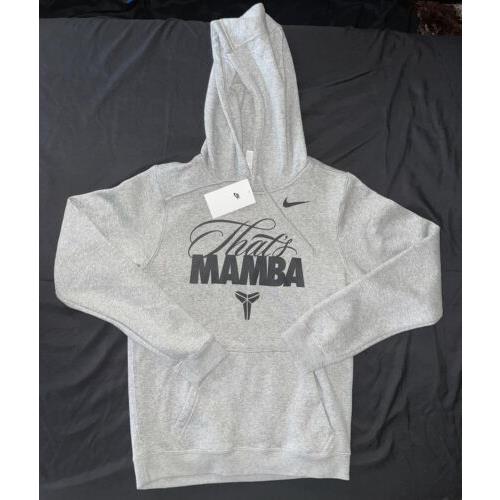 Nike Kobe That`s Mamba Gray Hoodie Sweater Size Small HQ1758-063