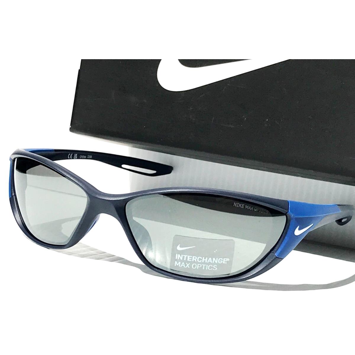 Nike Zone Matte Navy Interchangeable Max Optic Silver Sunglass DZ7356 410