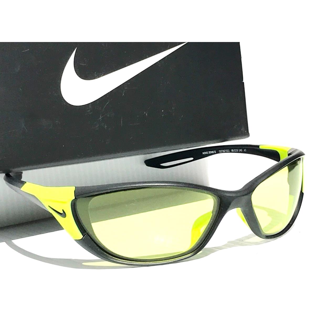 Nike Zone Matte Black Frame Low Light Yellow Lens Sunglass DZ7357 011