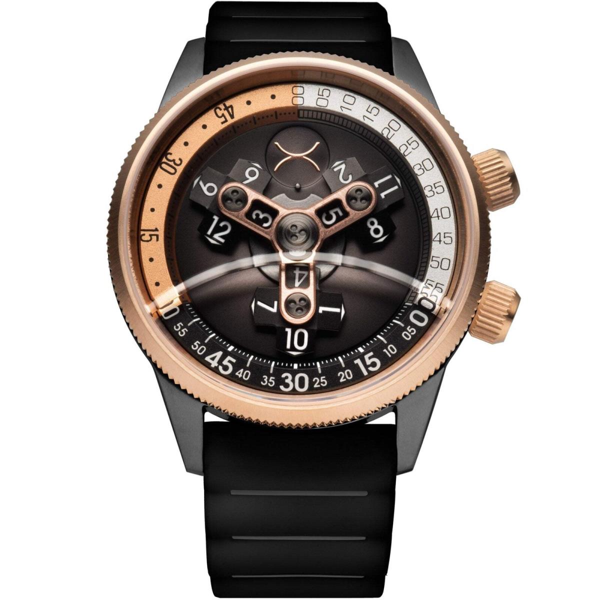 Xeric Vendetta II Automatic Wandering Hour Gunmetal Rose Gold Watch