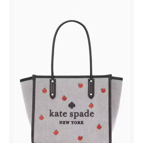 Kate Spade Ella Apple Orchard Toss Embroidered Tote Bag
