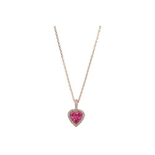 Kate Spade New York 301500 Spell It Out Heart Mini Pendant Pink One Size