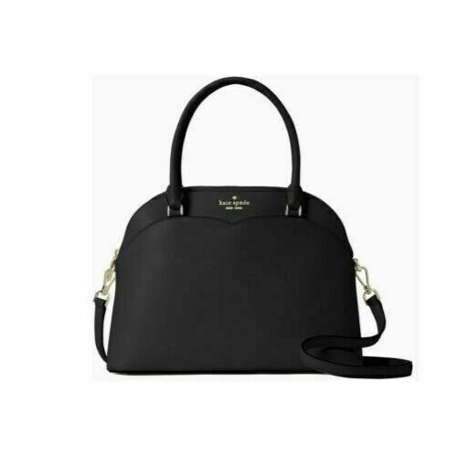 Kate Spade Women`s Black Payton Saffiano Leather Medium Dome Satchel KWRU7093