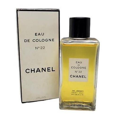 Vintage Chanel No. 22 Eau De Cologne Perfume 2 Oz 376 Full