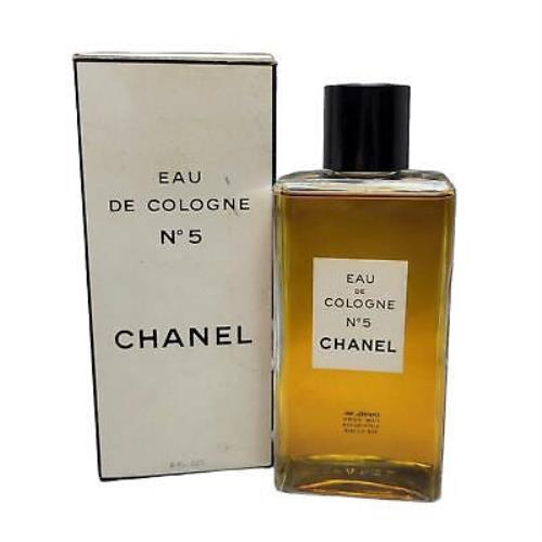 Vintage Chanel No. 5 Eau De Cologne Splash Perfume 8 Oz 378 Full