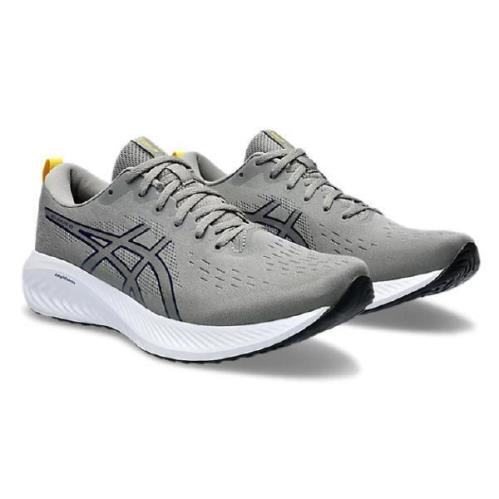Asics Men`s Lightweight Cushioned Breathable Running Sneakers Med X Wide Gray