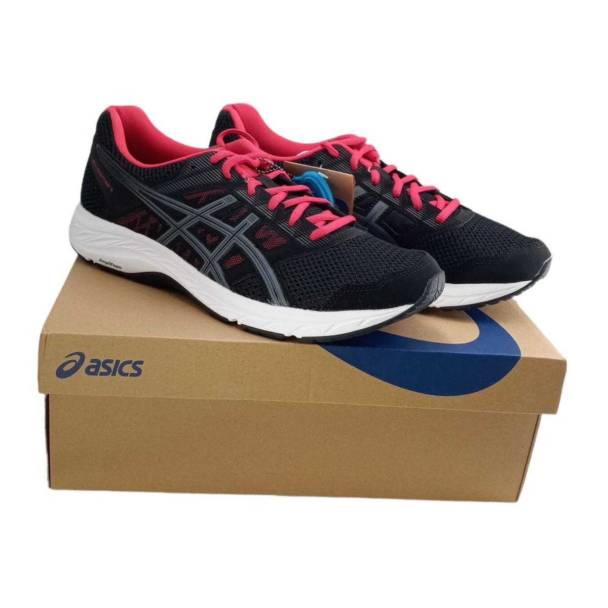 Asics Gel Contend 5 Shoes Sneakers 1011A256-005 Black Red Grey Men Size 9.5