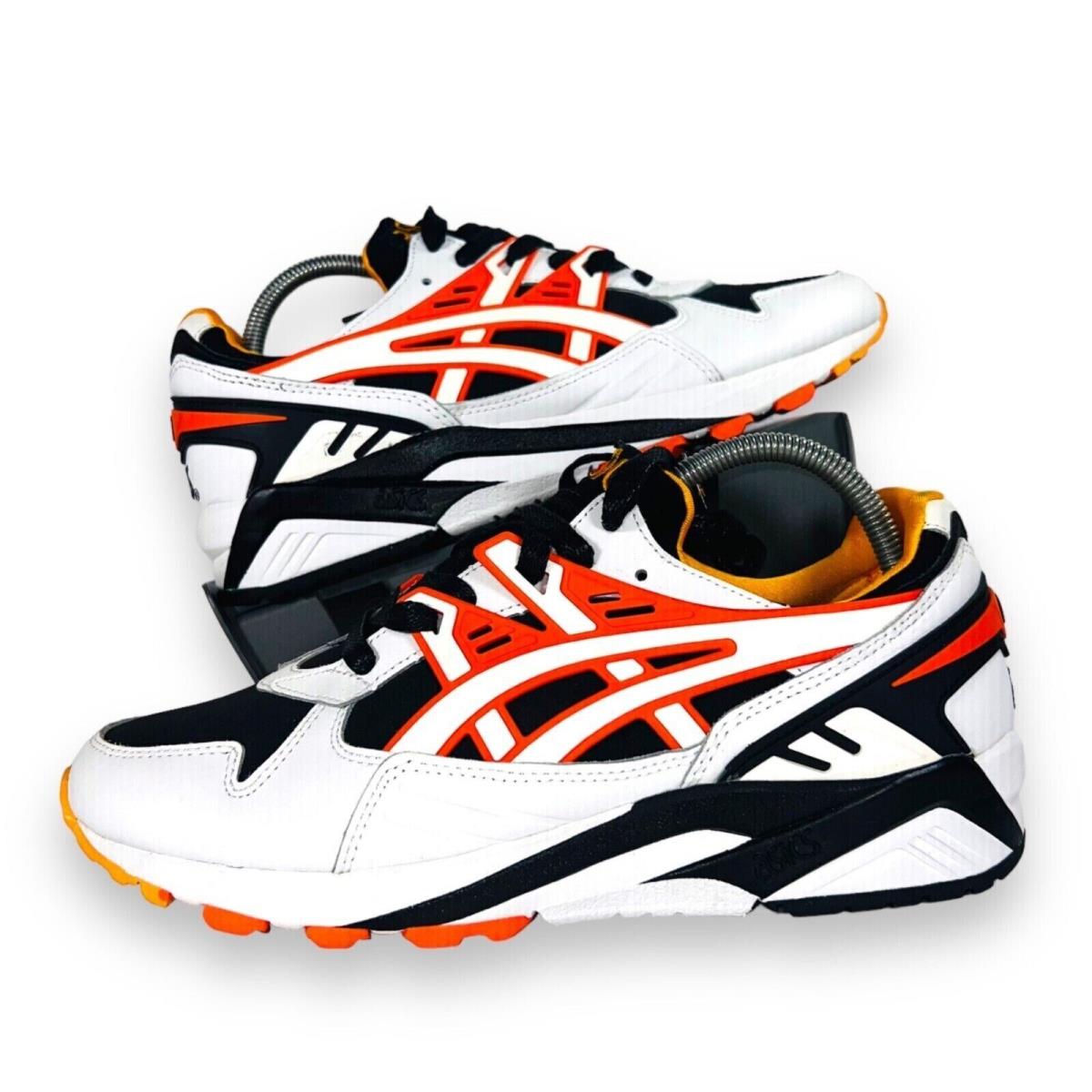 Asics Mens Gel-kayano Fashion Running Shoes White Black Orange 12 M