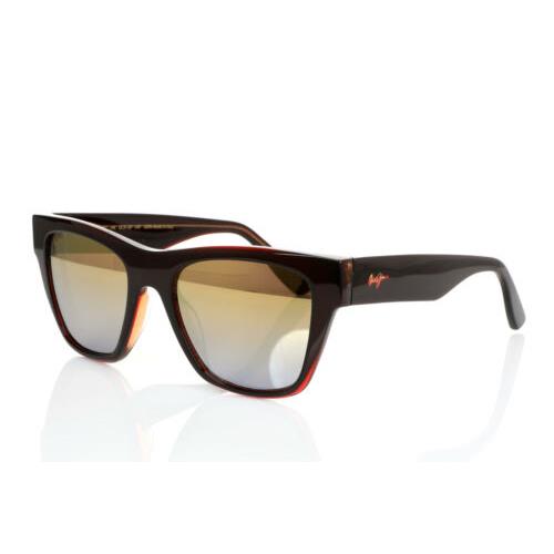 Maui Jim 275565 Sport Sunglasses Brown/red/tan/dual Mirror Gold Silver Polarized