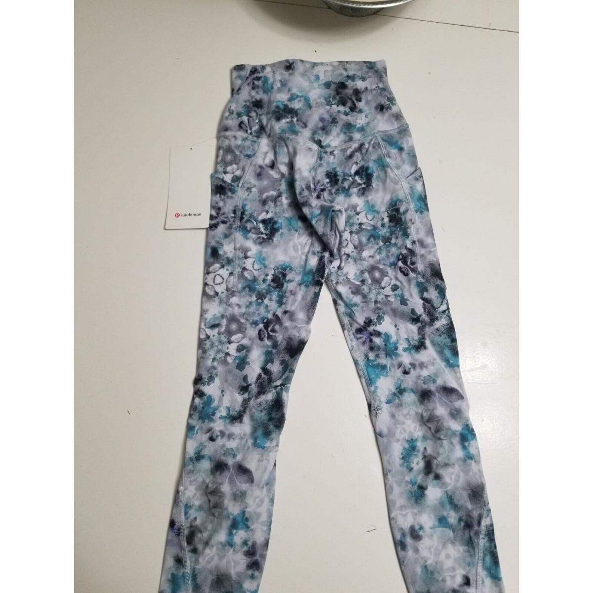 Lululemon Align Kaleidofloral Multi High Rise Crop 23 Pockets Women s Size 2