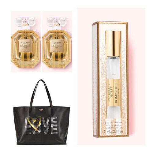 Victoria s Secret Bombshell Gold Edp 1.7 Fl.oz. 2 / Rollerball / VS Tote Bag