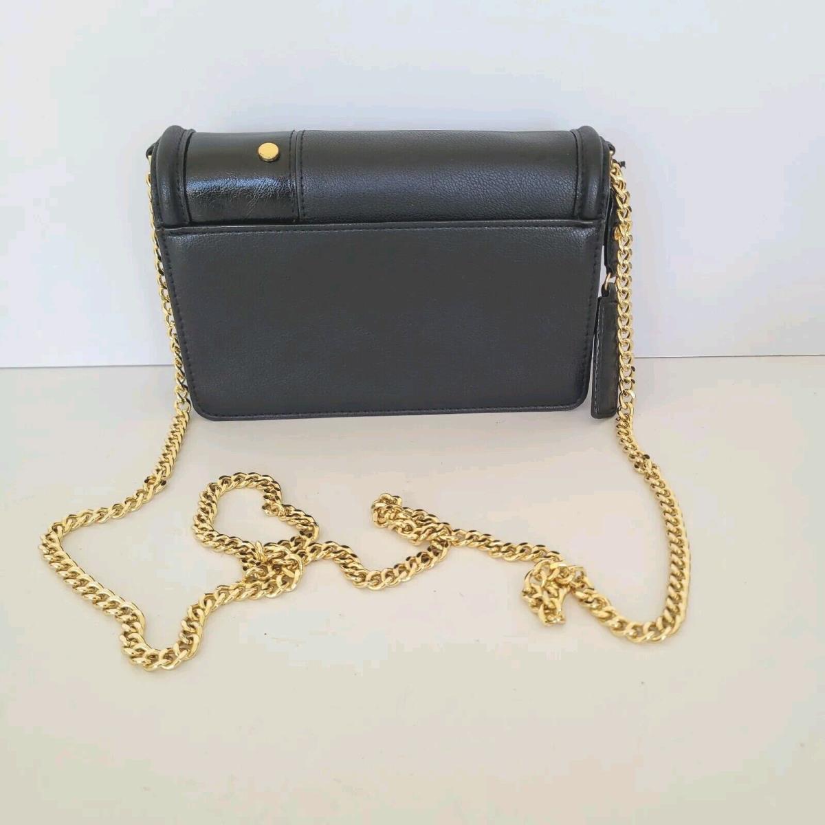 Victoria`s Secret Crossbody Shoulder Bag Black Small Chain Flap Evening New$58