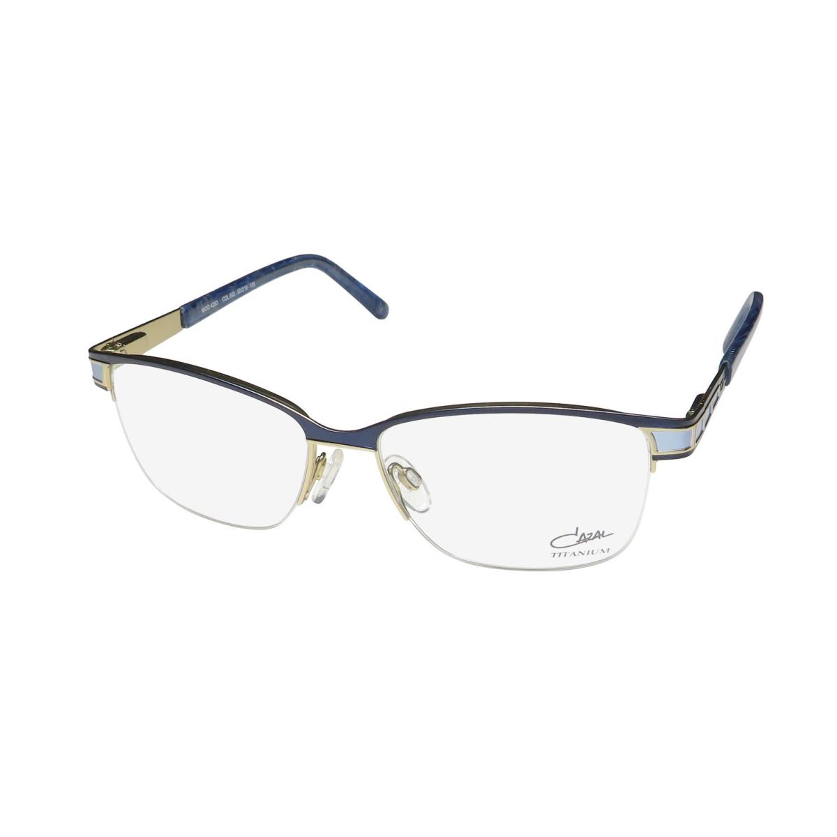 Cazal 4283 Cateye Titanium Semi-rimless Mde IN Germany Eyeglass Frame/glasses Blue