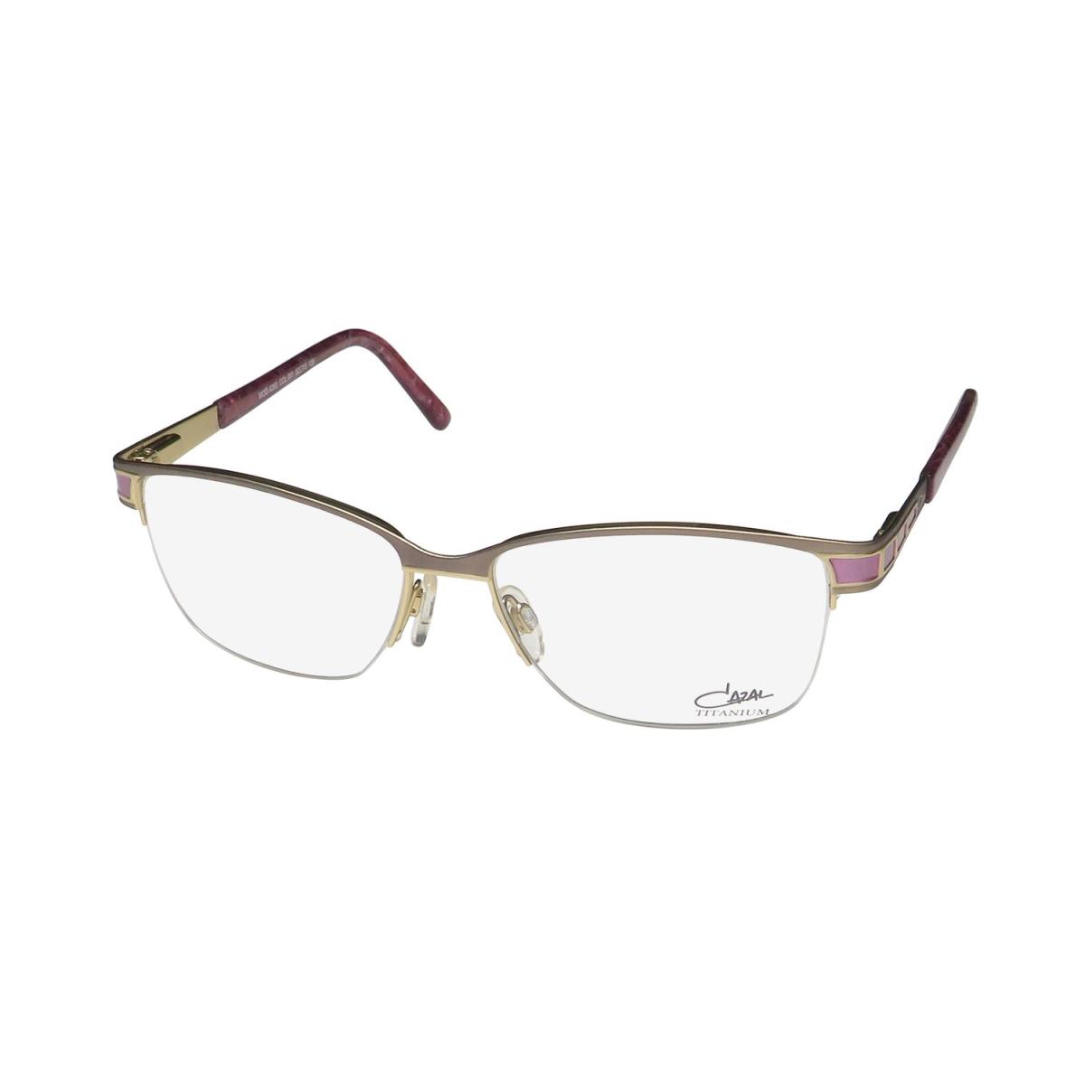 Cazal 4283 Cateye Titanium Semi-rimless Mde IN Germany Eyeglass Frame/glasses Grey / Rose / Gold