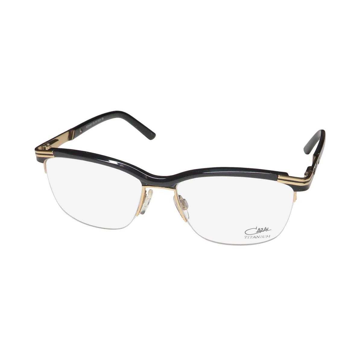 Cazal 4253 Titanium Made IN Germany NO Allergy Materials Eyeglass Frame/eyewear Black / Gold