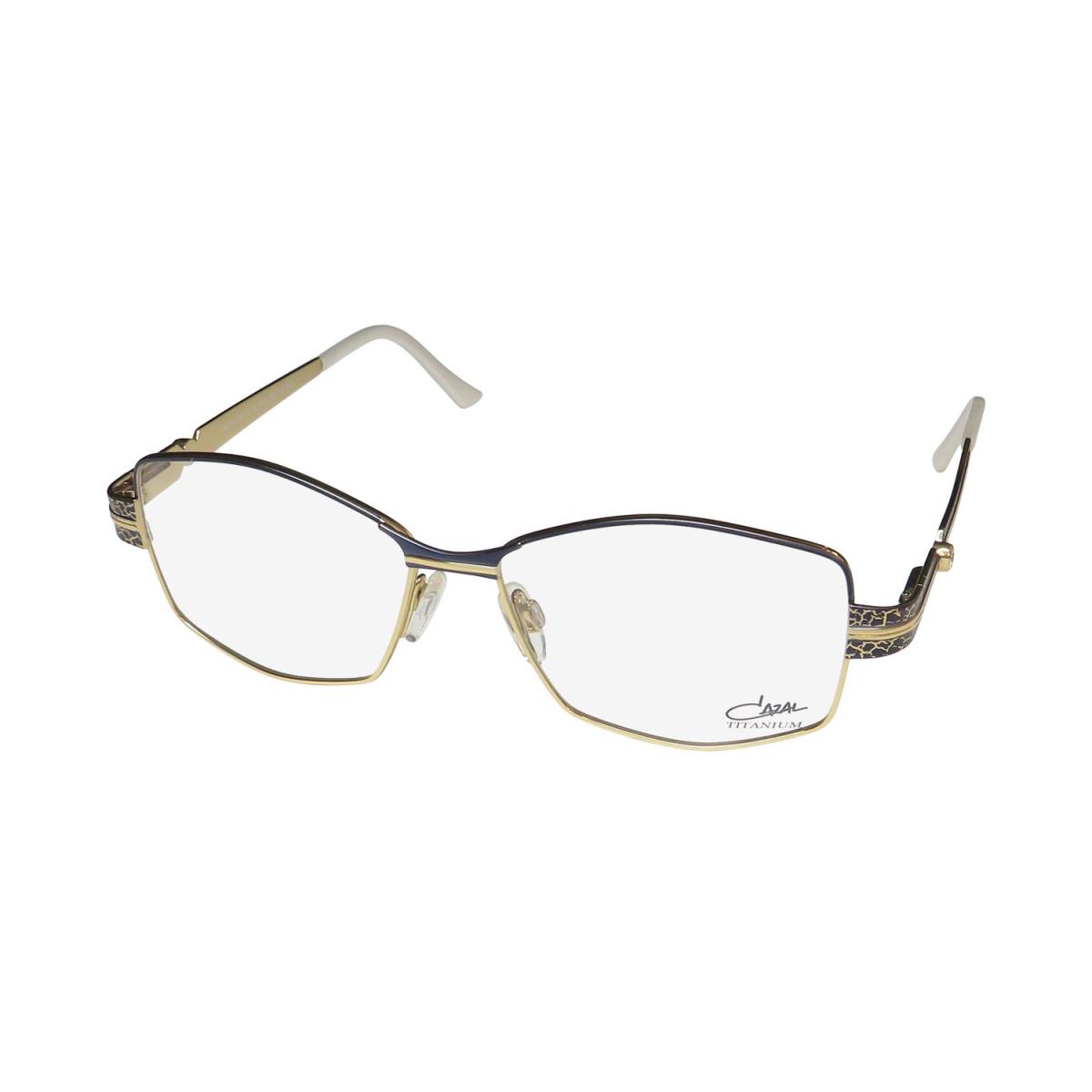 Cazal 1253 Titanium Retro/vintage Collection Rare Eyeglass Frame/glasses Blue / Gold