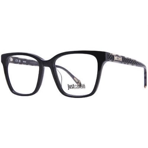 Just Cavalli VJC010 700Y Eyeglasses Women`s Black Full Rim Square Shape 52mm