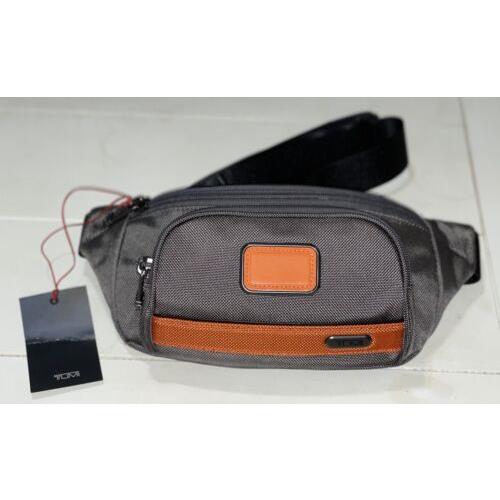 Tumi Waist Pack / Fanny Pack Grey Orange Ballistic Nylon Leather