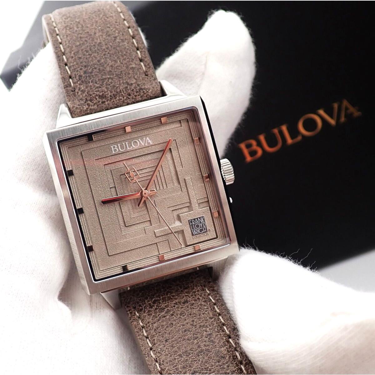 Bulova Frank Lloyd Wright Ennis House Watch 96A314 Mint R23-03