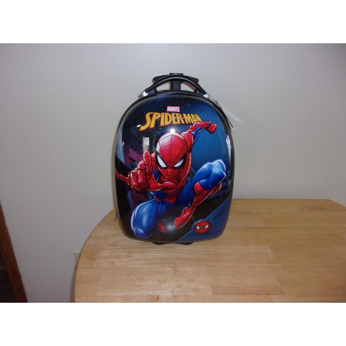 Marvel Spiderman Heys Hardside Kids Carry On 18 Wheel Rolling Luggage Bag Black