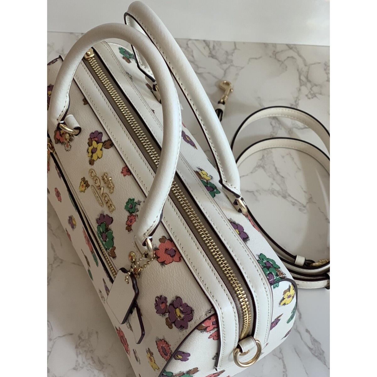 COACH ROWAN CHALK MLTI Satchel With sold Spaced Floral Field Print CA229