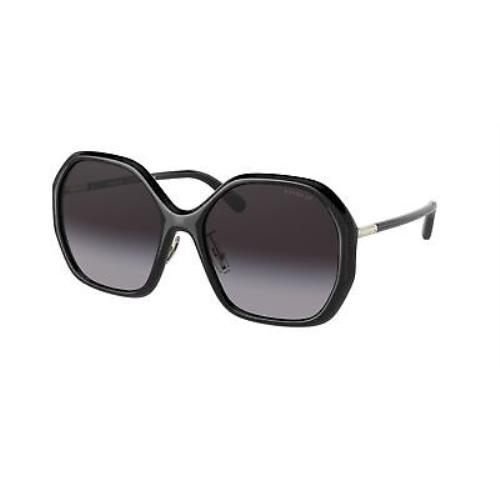 Coach HC8343 50028G Irregular Black Grey Gradient 57 mm Women`s Sunglasses