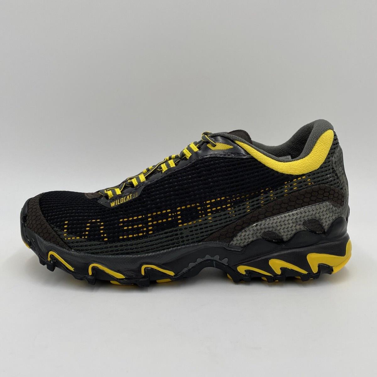 La Sportiva Mens Wildcat 3.0 Mountain Running Shoes 260BY Black/yellow Size 9.5
