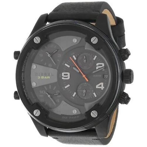 Diesel Men`s Boltdown Quartz Leather Chronograph Watch Color: Black Model:
