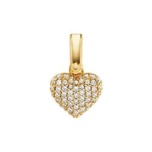 Michael Kors 4k Gold-plated Sterling Silver Pave Heart Charm