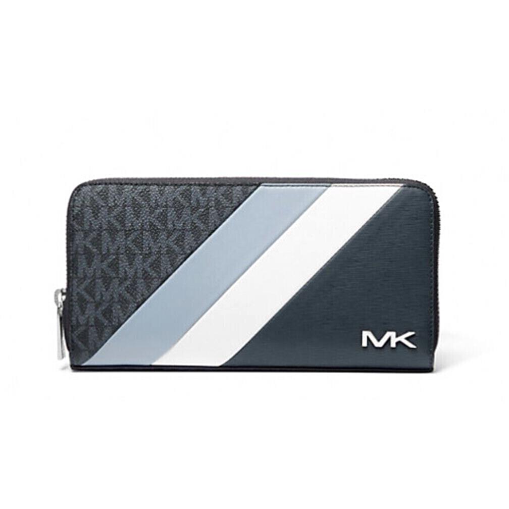 Michael Kors Cooper Logo and Striped Smartphone Wallet Chambray Nip