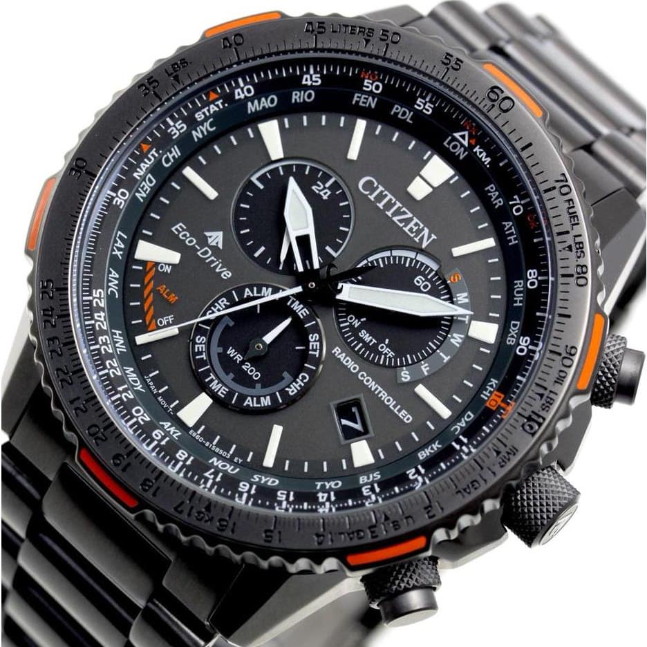 Citizen Radio Controlled Sapphire Sky Promaster CB5007-51H Eco-drive Black Dial