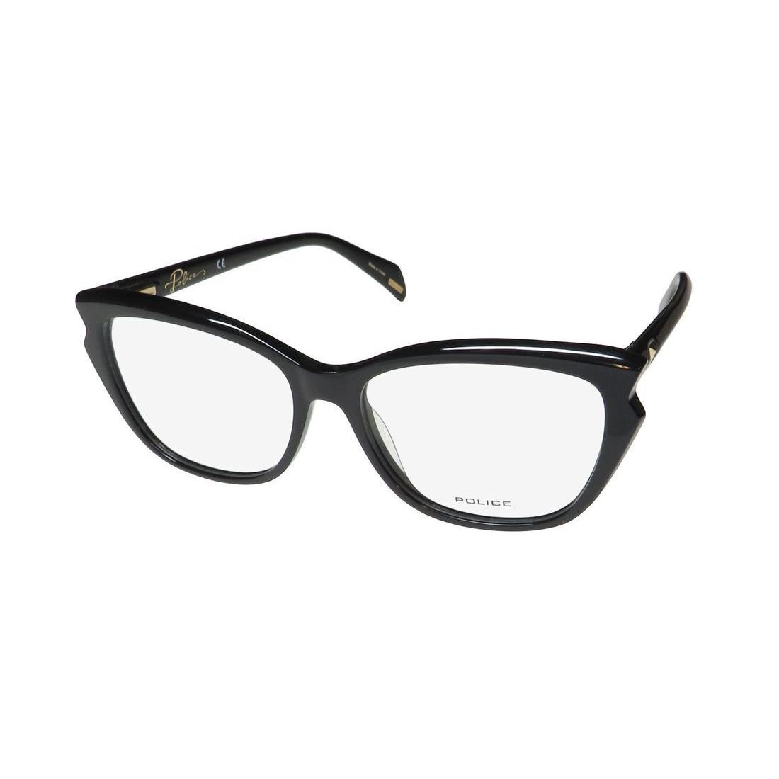 Police VPLA01 Stagedive 3 Eyeglass Frame Womens Black Plastic 53-15-140 0700