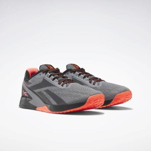 Reebok Men`s Nano X1 Cross Trainer Training Sneaker FZ5683 Black/gray/orange
