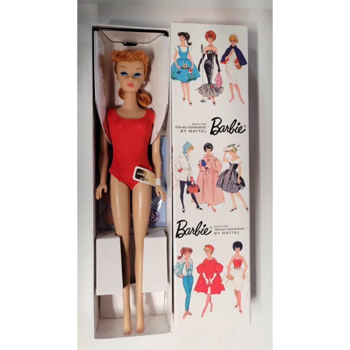 2011 Barbie Teenage Fashion Model Red Hair Ponytail with Pedestal