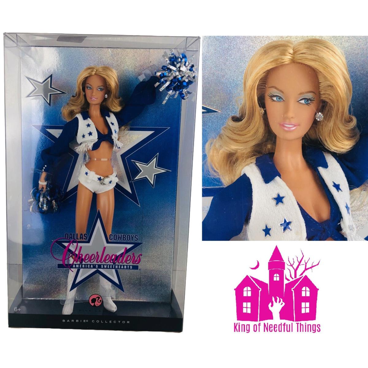 Dallas Cowboys Cheerleaders Barbie Doll Pink Label 2007 Mattel M2316 Nrfb