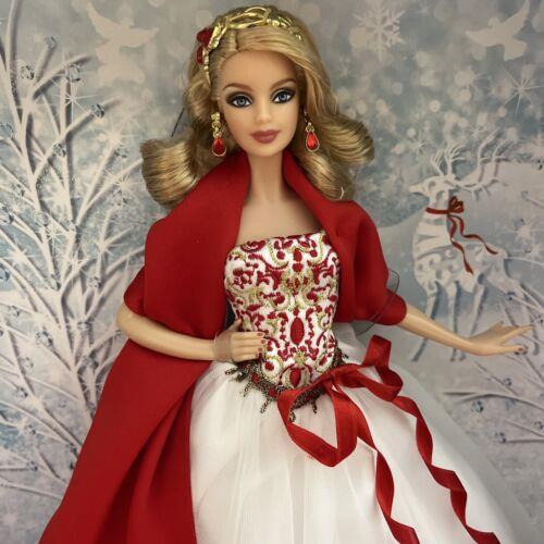 2009-2010 Holiday Barbie Nrfb Model Muse Christmas Boxed Red White B