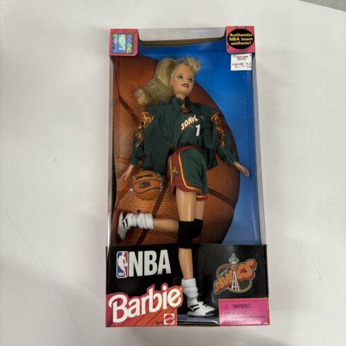 Barbie Doll Seattle Sonics Basketball 1998 Mattel 20718 Nba Team Uniform