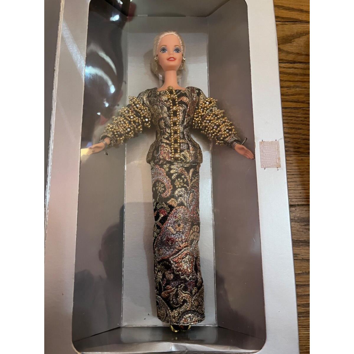 1995 Mattel Christian Dior Barbie Doll 13168 Vintage - Classy Gold Dress