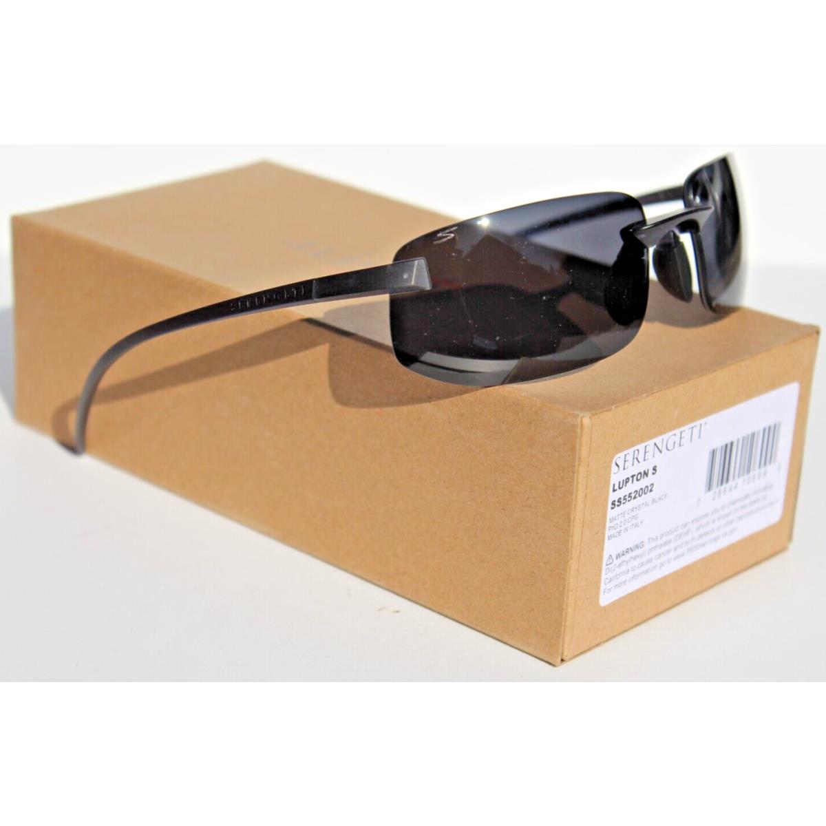 Serengeti Lupton S Polarized Sunglasses Crystal Black/phd 2.0 Cpg SS552002 Italy