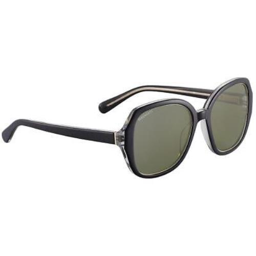Serengeti Hayworth Sunglasses Shiny Black Transparent Mineral 555nm
