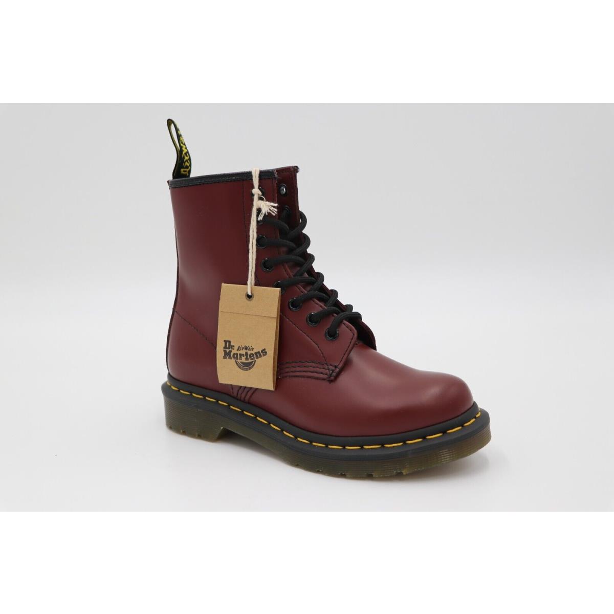 Dr. Martens 1460 Women`s Smooth Leather Lace Up Boots Cherry Red
