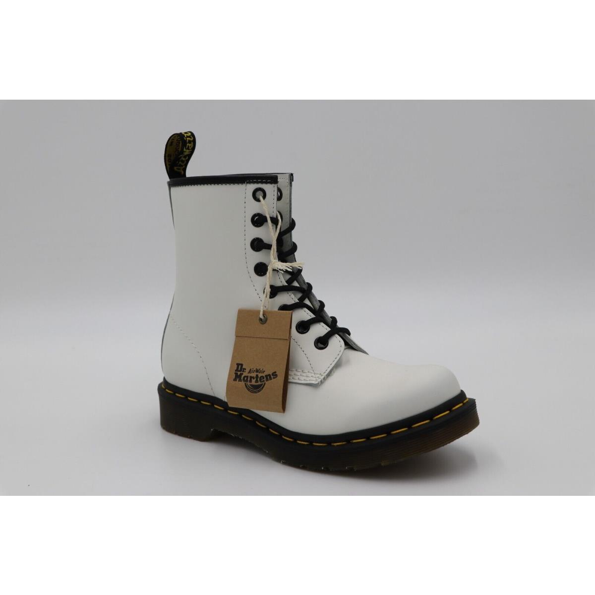 Dr. Martens 1460 Women`s Smooth Leather Lace Up Boots White