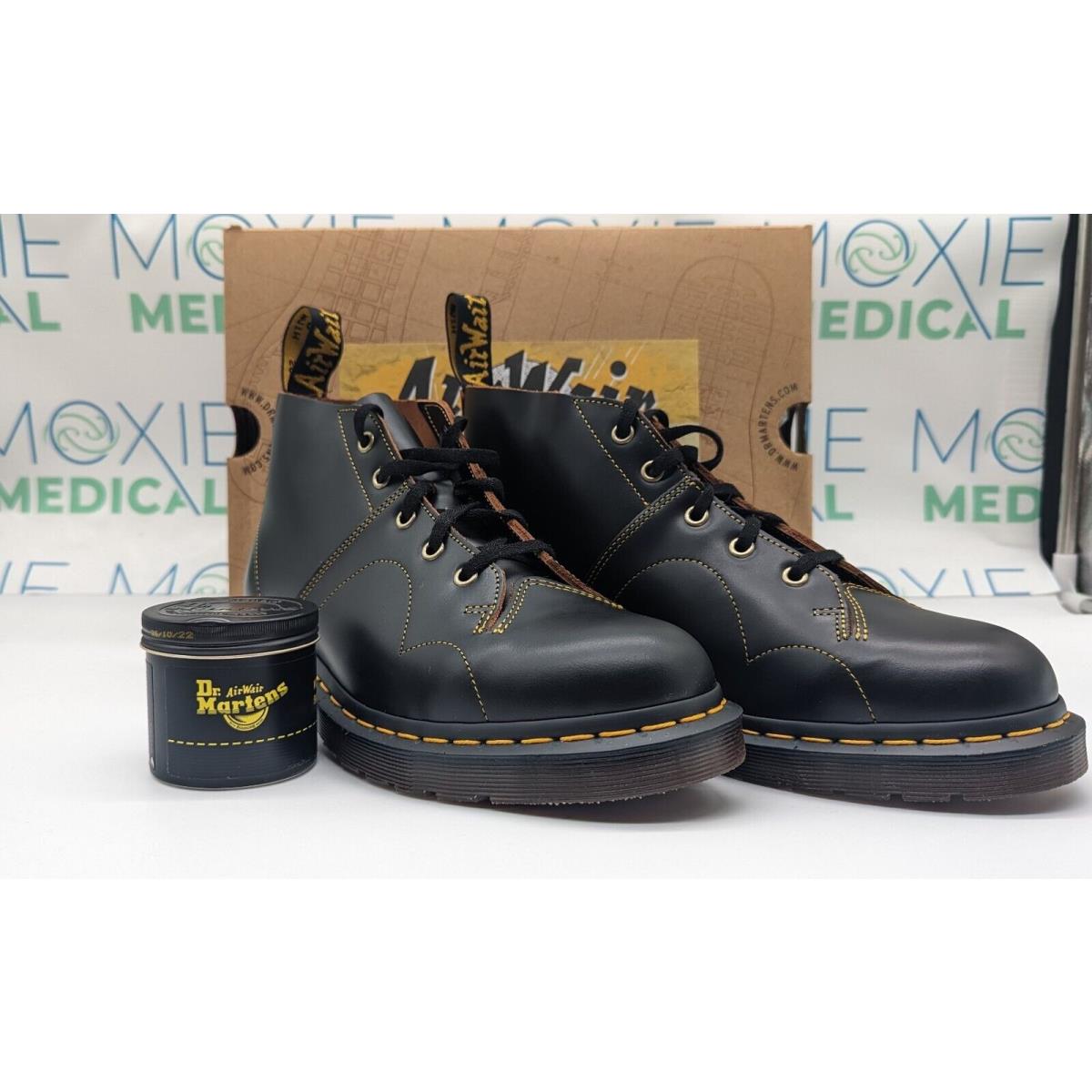 Dr. Martens Church Black Vintage Smoot Leather Boots M10/W11