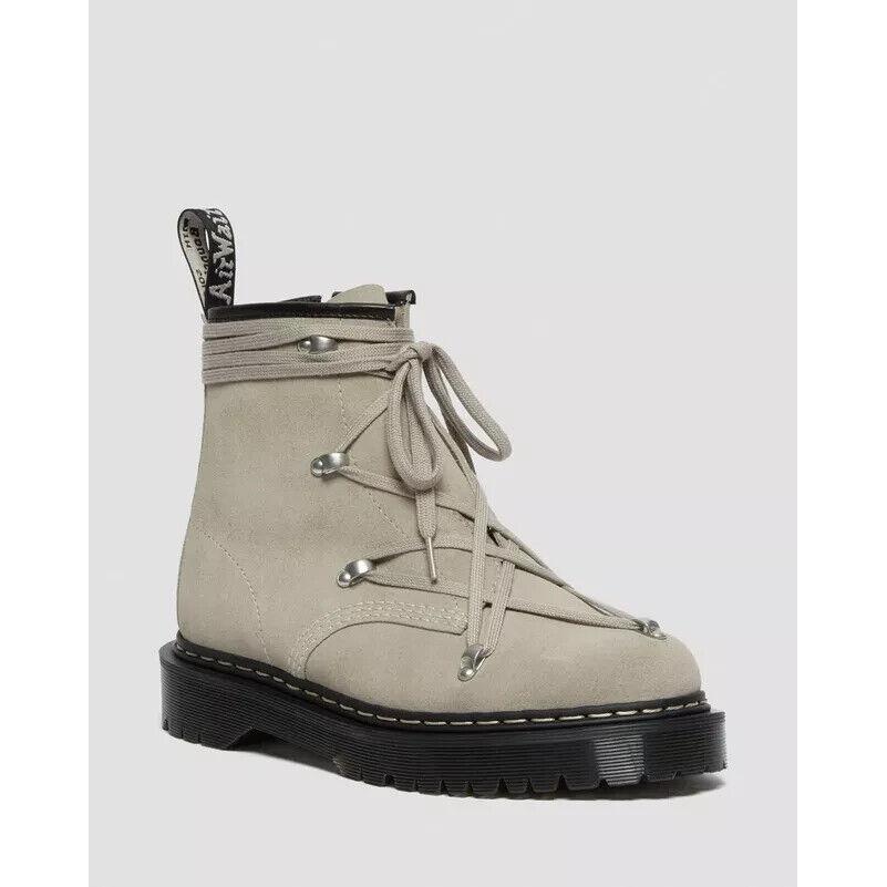 Rick Owens X Dr. Martens 1460 Bex Suede Lace Up Boots Taupe Size 38 M6 W7