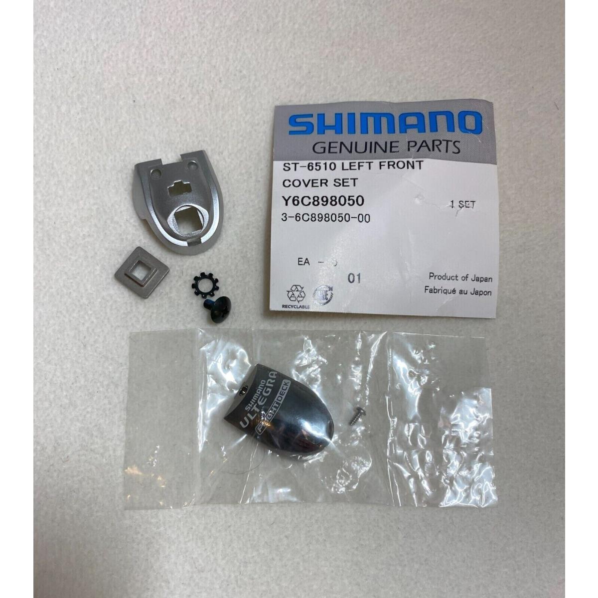 Nos Shimano Ultegra ST-6510 Left Front Shift Lever Cap Cover Set Name Plate