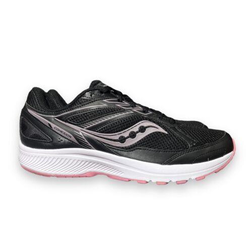 Saucony Cohesion 14 Women s 12 Road Running Shoe Black Pink S10628-1 Sneakers
