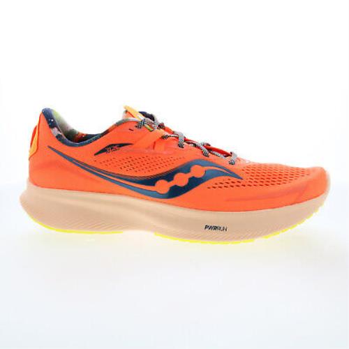 Saucony Ride 15 S20729-45 Mens Orange Canvas Lace Up Athletic Running Shoes 14