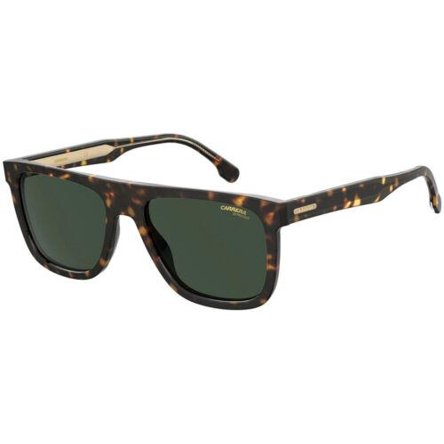 Carrera Men`s Sunglasses Havana Acetate Full Rim Frame Green Lens 267/S 0086